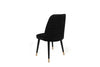 Set di 4 sedie da pranzo in velluto Hugo 366-V4 Nero (3)