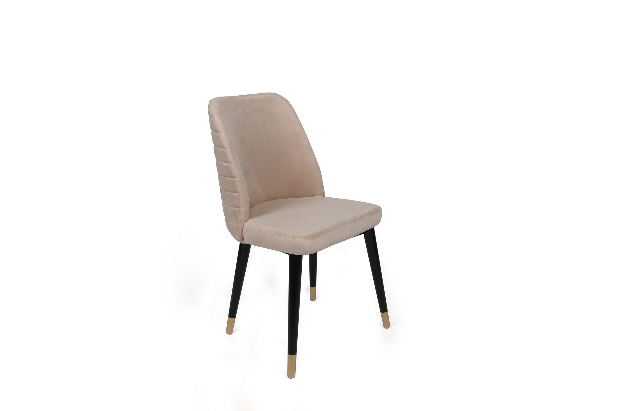Set di 4 sedie da pranzo in velluto Hugo 367-V4 Crema (2)