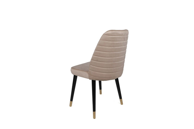 Set di 4 sedie da pranzo in velluto Hugo 367-V4 Crema (3)