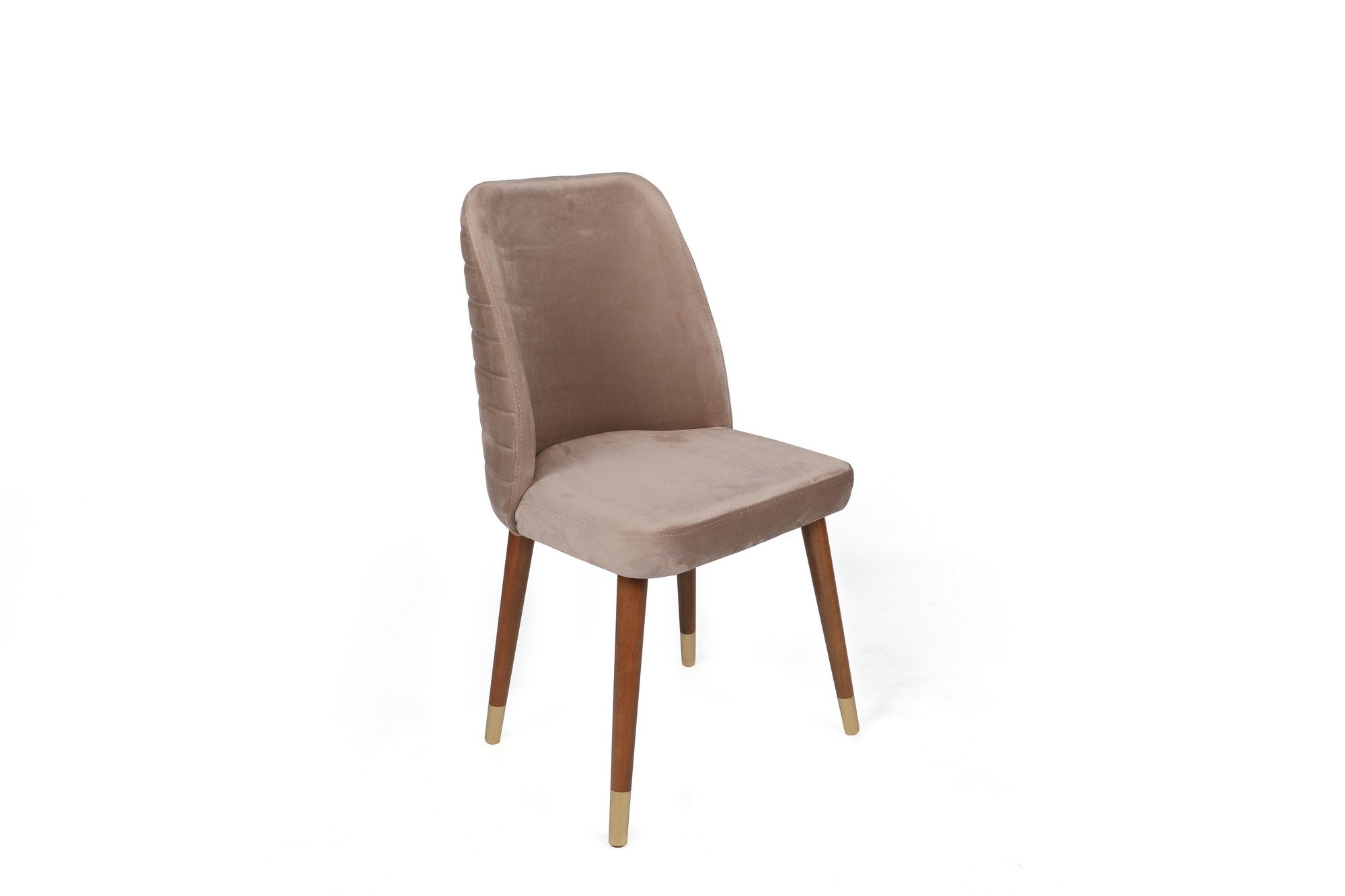 Set di 4 sedie da pranzo in velluto Hugo 384-V4 Beige (2)