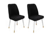 Set di 4 sedie da pranzo in velluto Hugo 406-V4 Nero (1)