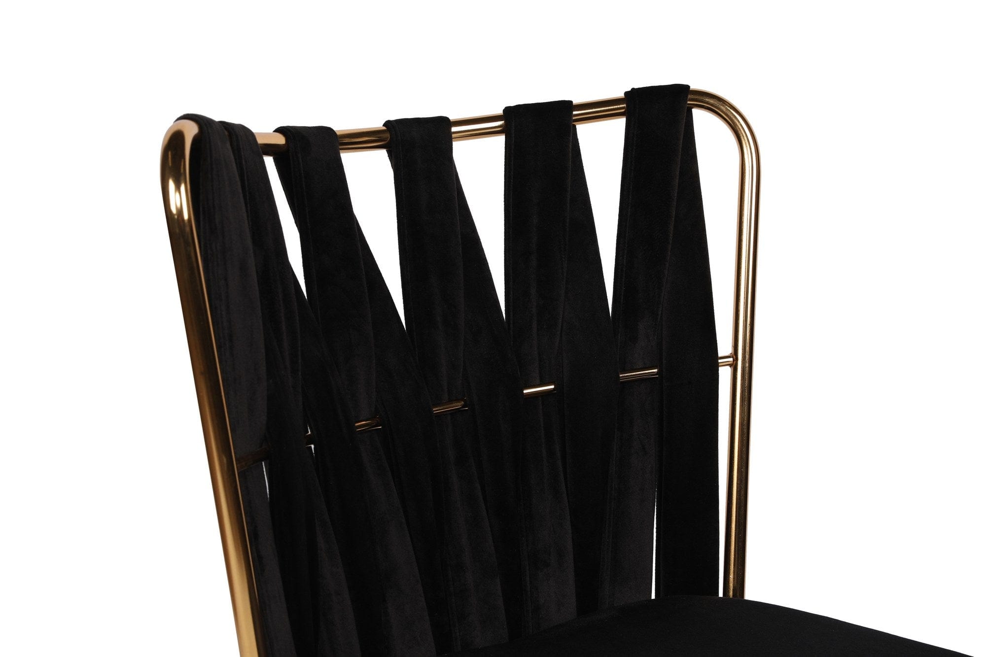 Set di 4 sedie da pranzo in velluto Kuşaklı-211 V4 Nero (4)