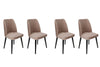 Set di 4 sedie da pranzo in velluto Tutku 304-V4 Beige