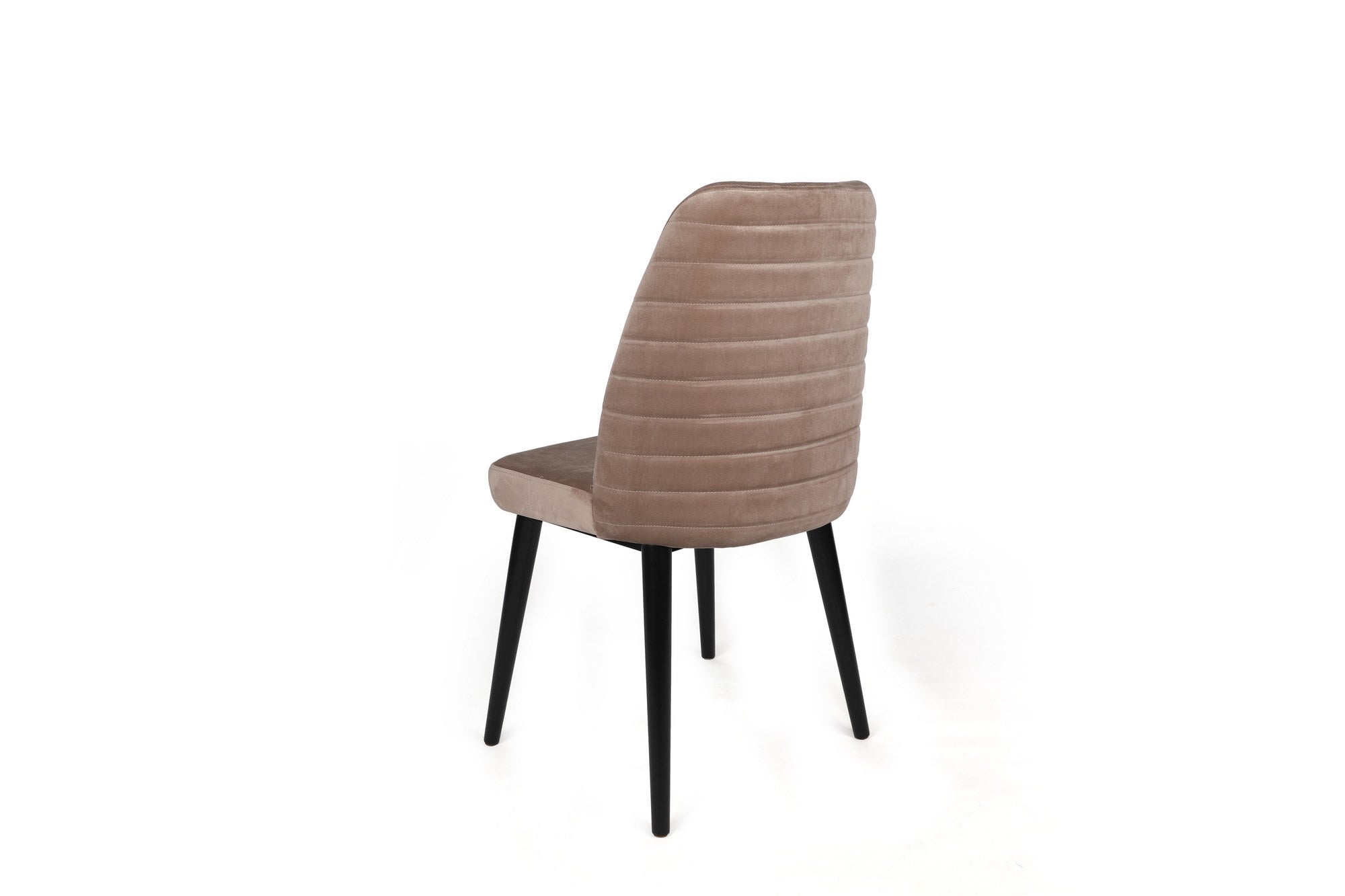 Set di 4 sedie da pranzo in velluto Tutku 304-V4 Beige (2)