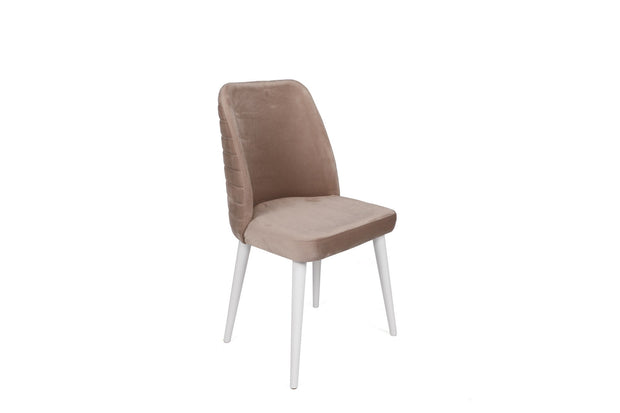 Set di 4 sedie da pranzo in velluto Tutku 324-V4 Beige