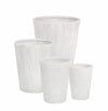 Set di 4 vasi da fiori Ribbed Shaped Bianco