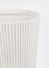 Set di 4 vasi da fiori Ribbed Shaped Bianco (3)