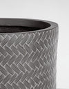 Set di 4 vasi da fiori Tressage Cyl Antracite (2)