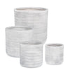 Set di 4 vasi da fiori Tressage Cyl Bianco