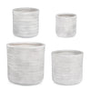 Set di 4 vasi da fiori Tressage Cyl Bianco (1)
