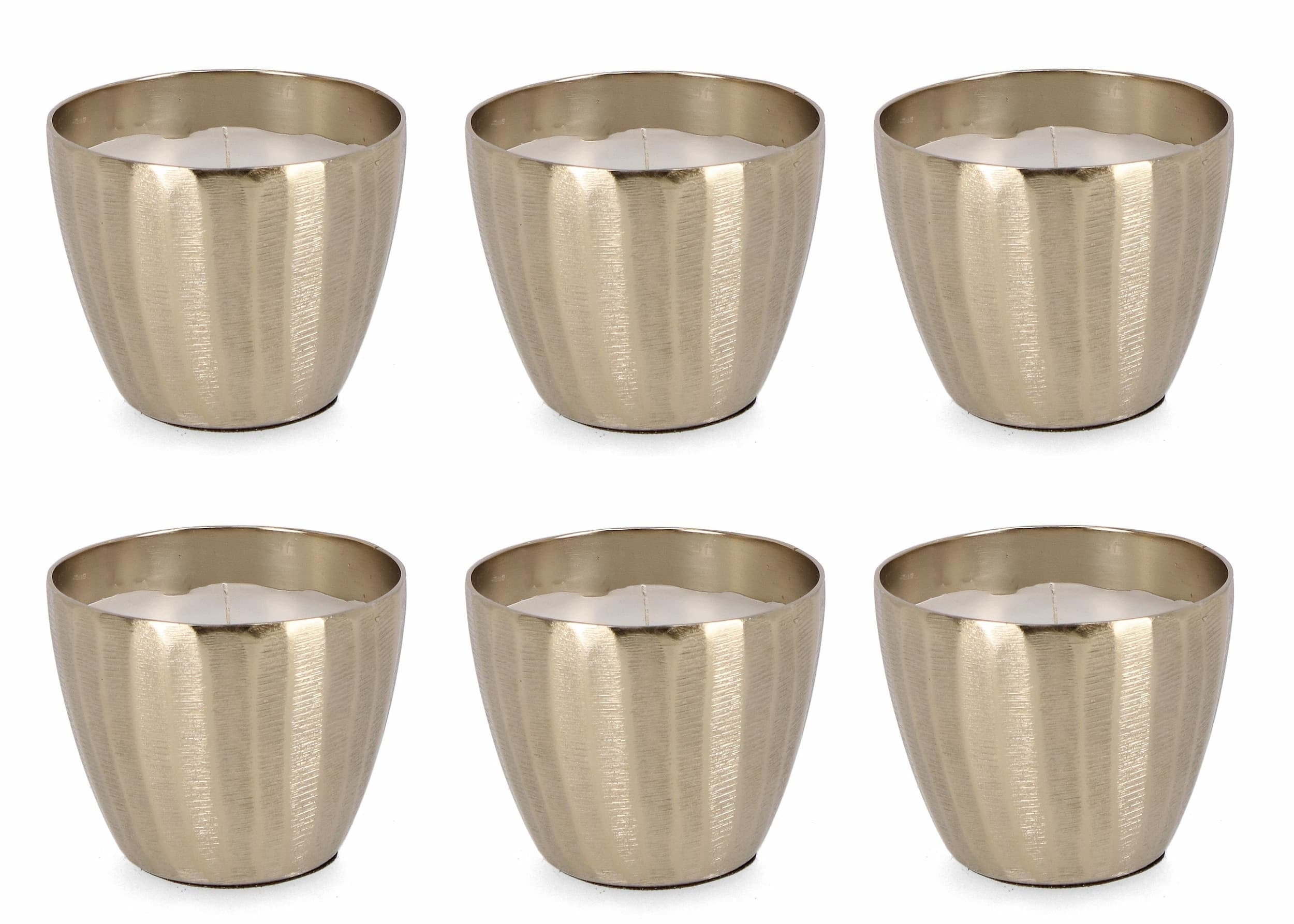 Set di 6 candele decorative Chisel Shaped A Oro
