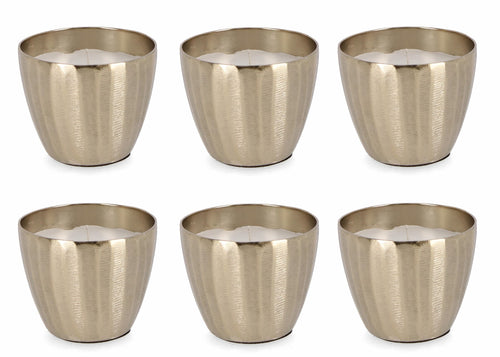 Set di 6 candele decorative Chisel Shaped A Oro