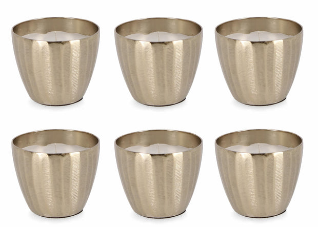Set di 6 candele decorative Chisel Shaped A Oro