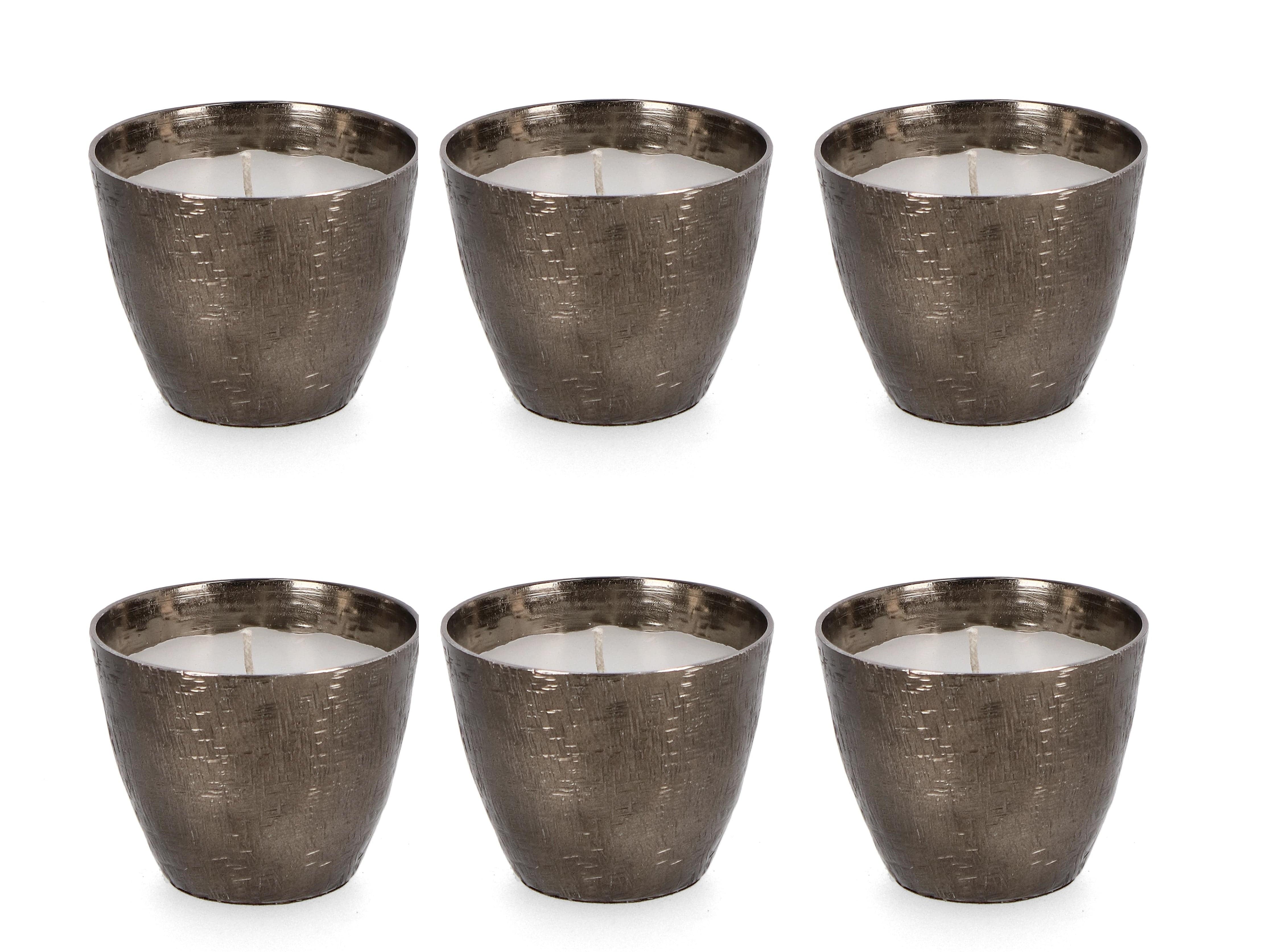 Set di 6 candele decorative Lathe Shaped A Antracite