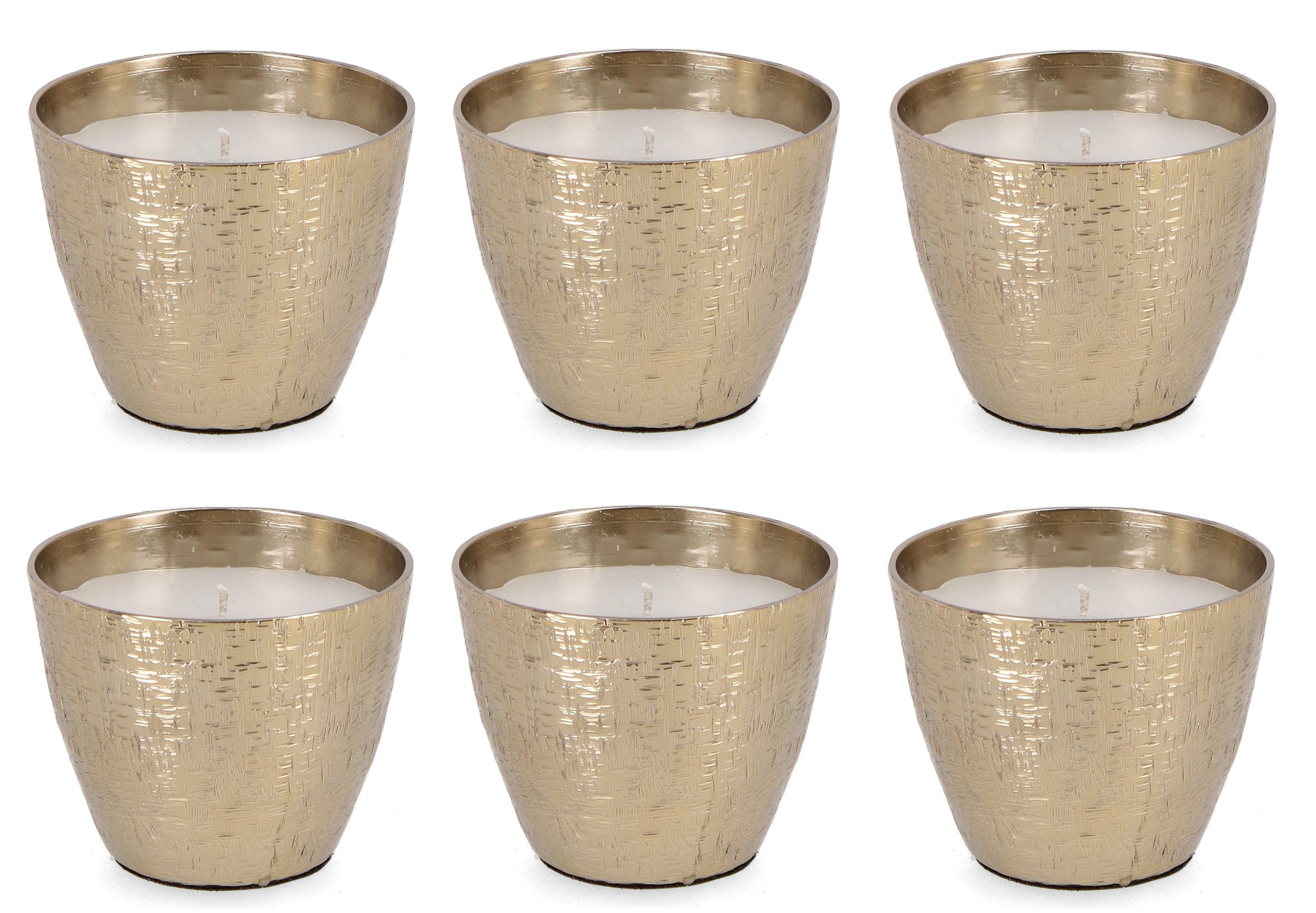 Set di 6 candele decorative Lathe Shaped A Oro