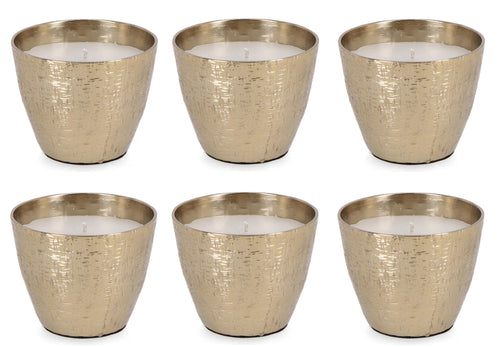 Set di 6 candele decorative Lathe Shaped A Oro