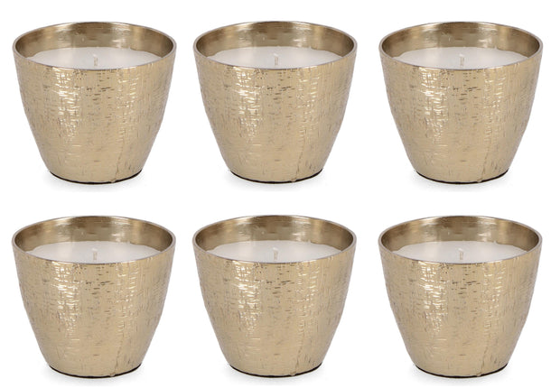 Set di 6 candele decorative Lathe Shaped A Oro