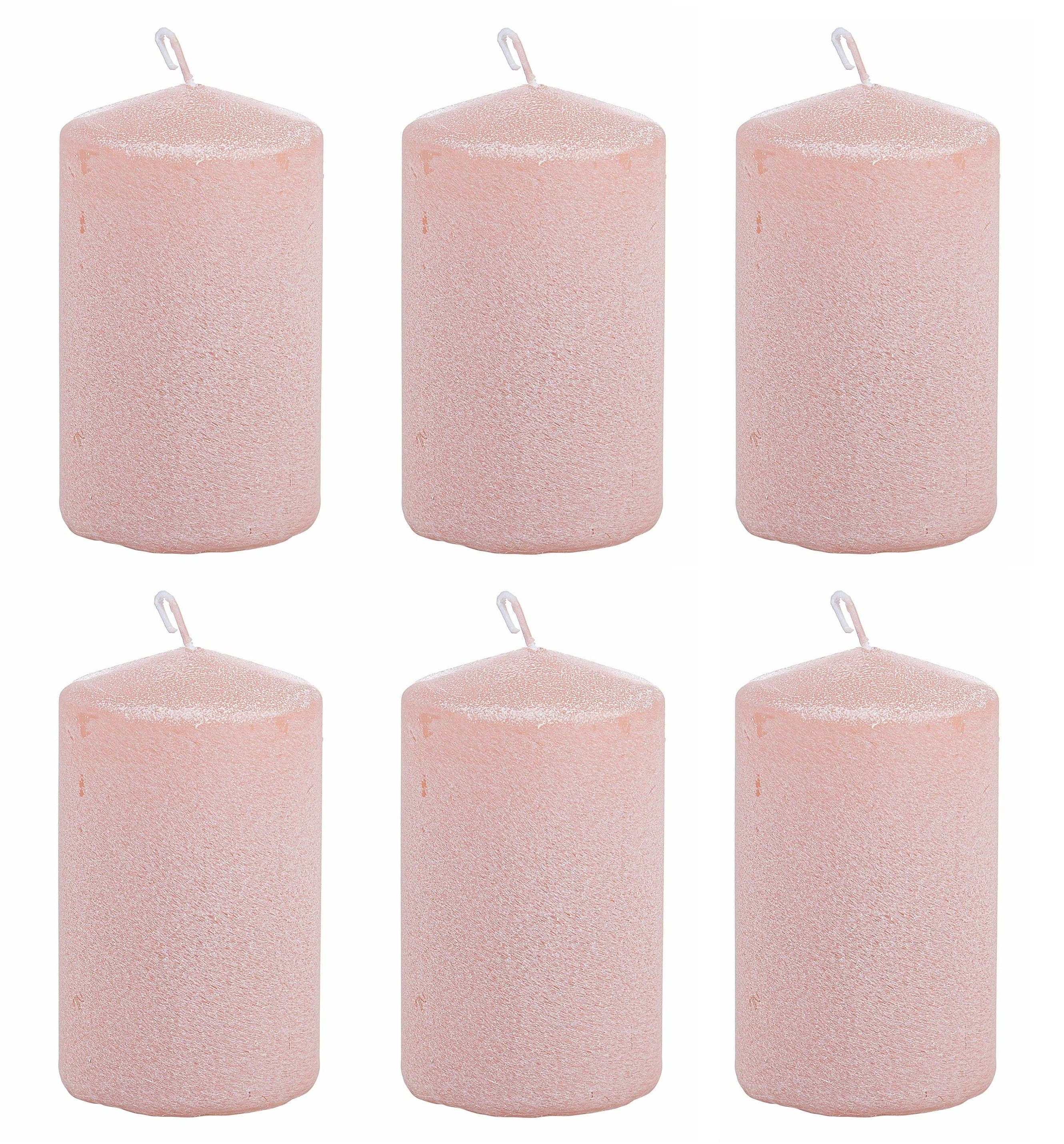 Set di 6 candele decorative Powder Rosa