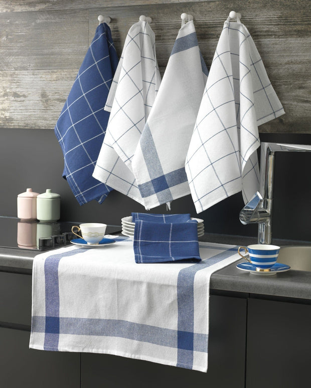 Set di 6 Strofinacci in cotone Pecete Blu, 45 x 60 cm