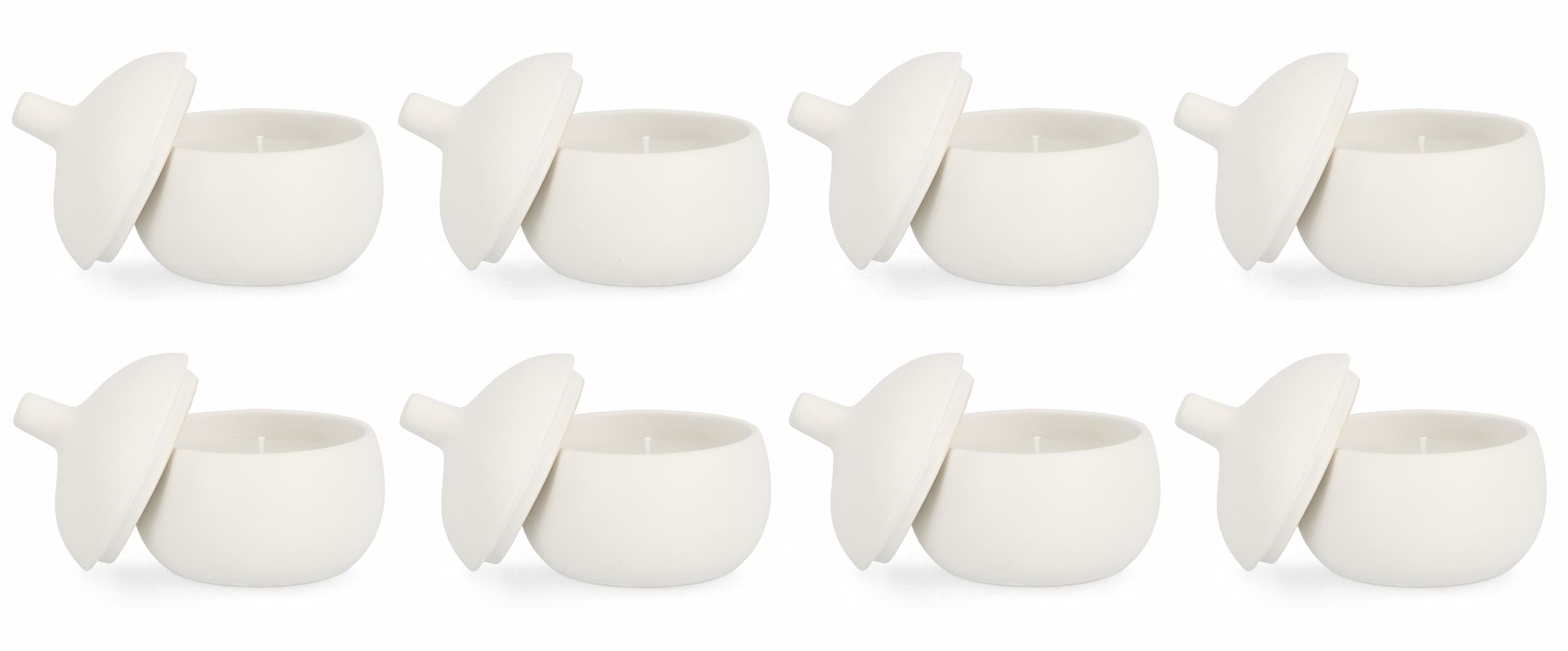 Set di 8 candele decorative Canister S Bianco (1)