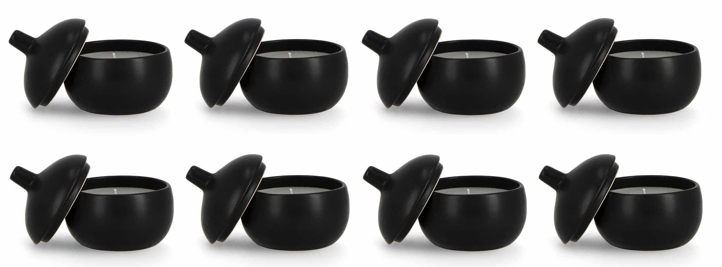 Set di 8 candele decorative Canister S Nero (1)