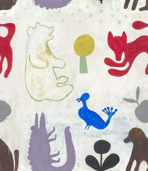 Set di carta da parati con stampa digitale degli animali di Mr Boyd 3 rotoli