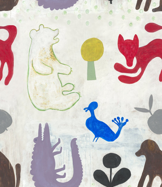 Set di carta da parati con stampa digitale degli animali di Mr Boyd 3 rotoli
