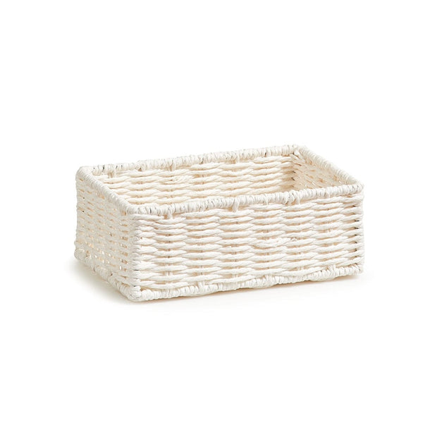 Set di cestini portaoggetti, 2 pezzi, Carta bianca (1)