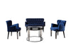 Set divano e 2 poltrone 4 posti in tessuto Belinda Blu