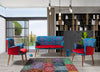 Set divano e 2 poltrone 4 posti in tessuto Etnik Multicolore (2)