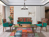 Set divano e 2 poltrone 4 posti in tessuto Hermes Multicolore