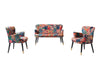 Set divano e 2 poltrone 4 posti in tessuto Patchwork Multicolore