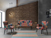 Set divano e 2 poltrone 4 posti in tessuto Patchwork Multicolore (3)