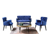 Set divano e 2 poltrone 4 posti in tessuto Vegas Blu (1)