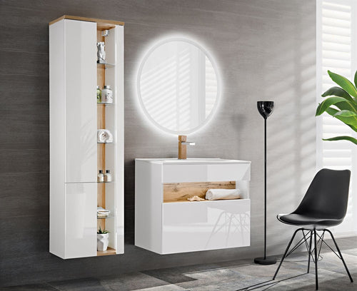 Set mobili da bagno Bahama Bianco, 4 pezzi