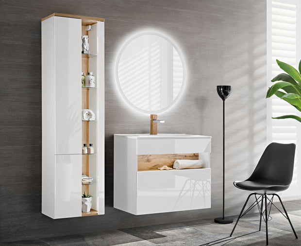Set mobili da bagno Bahama Bianco, 4 pezzi