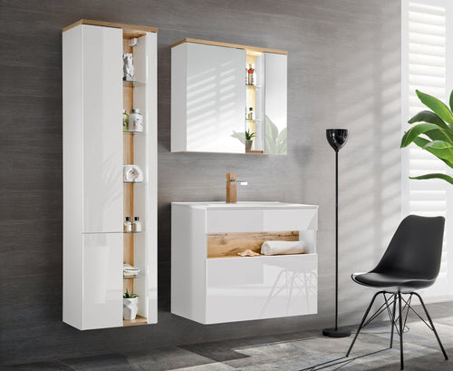 Set mobili da bagno Bahama XL Bianco, 4 pezzi