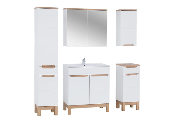 Set mobili da bagno Bali XL Bianco, 6 pezzi