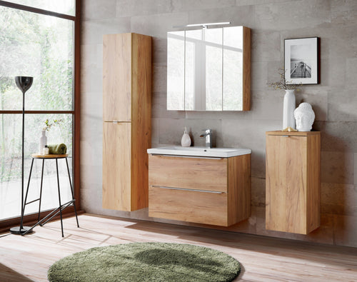 Set mobili da bagno Capri XL Quercia, 5 pezzi