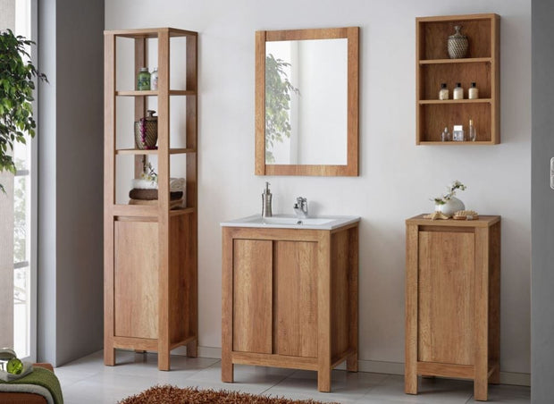 Set mobili da bagno Classic Quercia, 6 pezzi