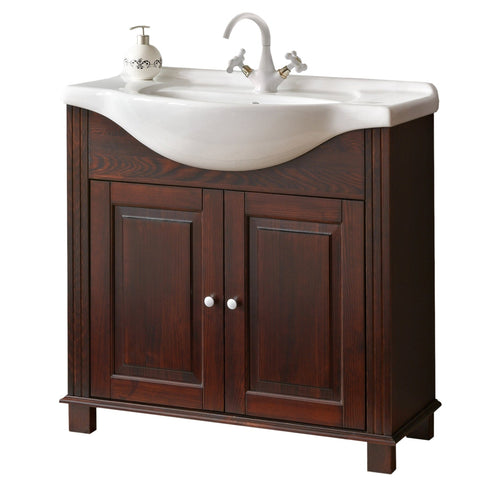 Set mobili da bagno Retro XL Wengè, 5 pezzi (1)