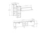 Set mobili soggiorno Alvin Noce, 4 pezzi (3)