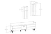 Set mobili soggiorno Asgard Antracite, 3 pezzi (3)