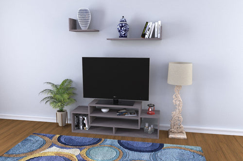 Set mobili soggiorno Delo Grigio, 3 pezzi