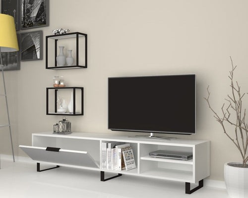 Set mobili soggiorno Denza Bianco, 3 pezzi (1)