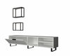 Set mobili soggiorno Denza Bianco, 3 pezzi (2)