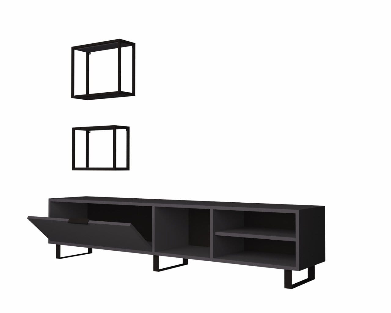 Set mobili soggiorno Denza Grigio, 3 pezzi (2)