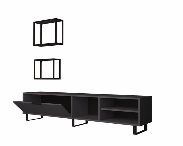 Set mobili soggiorno Denza Grigio, 3 pezzi (2)