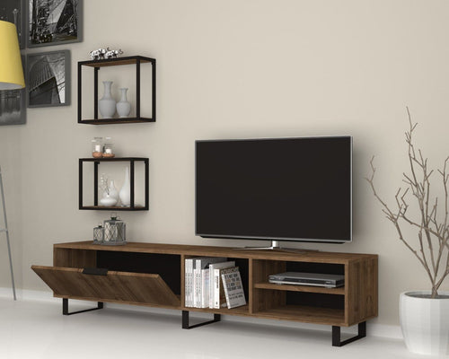 Set mobili soggiorno Denza Noce, 3 pezzi (1)