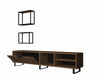 Set mobili soggiorno Denza Noce, 3 pezzi (2)